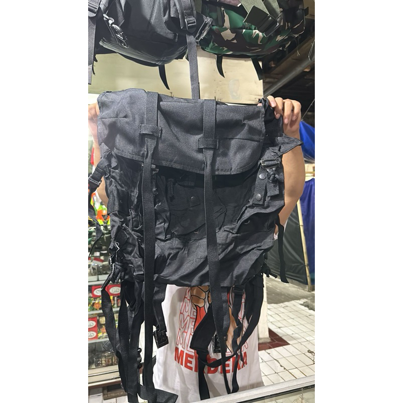 Ransel Korea Jatah TNI (HITAM) | Ransel Punggung Besar (RESAK) POLRI TNI