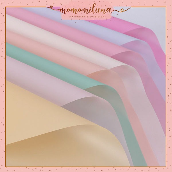

Korean plain cellophane flower bouquet wrapping paper kertas buket bunga warna polos HB1675
