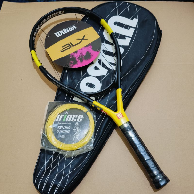 RAKET TENIS WILSON CARBON MATRIX FULL SET TAS DAN GRIP