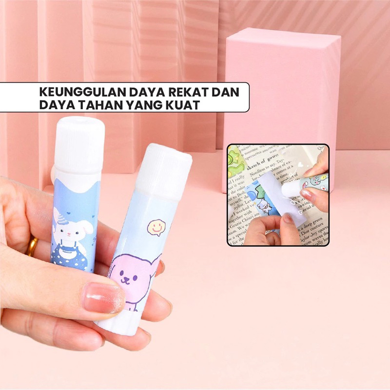 

Lem Glue Stick Karakter Lucu Lem Stik Batang Putar Perlengkapan Sekolah Kantor / Lem Kertas Putar Lem Perekat Kertas Padat Motif Lucu