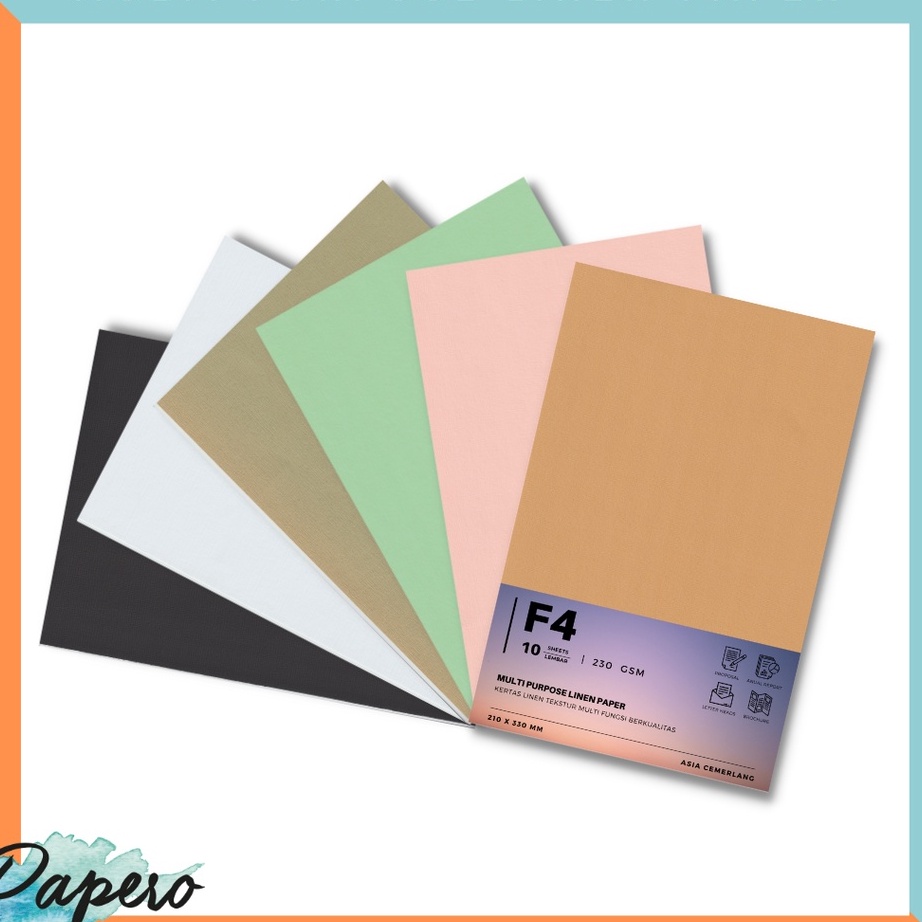 

UPGRADE Kertas Cover Karton Linen Jepang F4 23 gsm