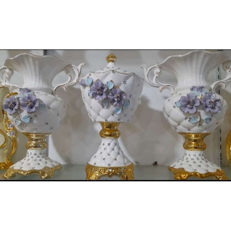 Keramik Pajangan Italy/Keramik Hiasan Lemari/Keramik Hias Import(free pecking Kayu)