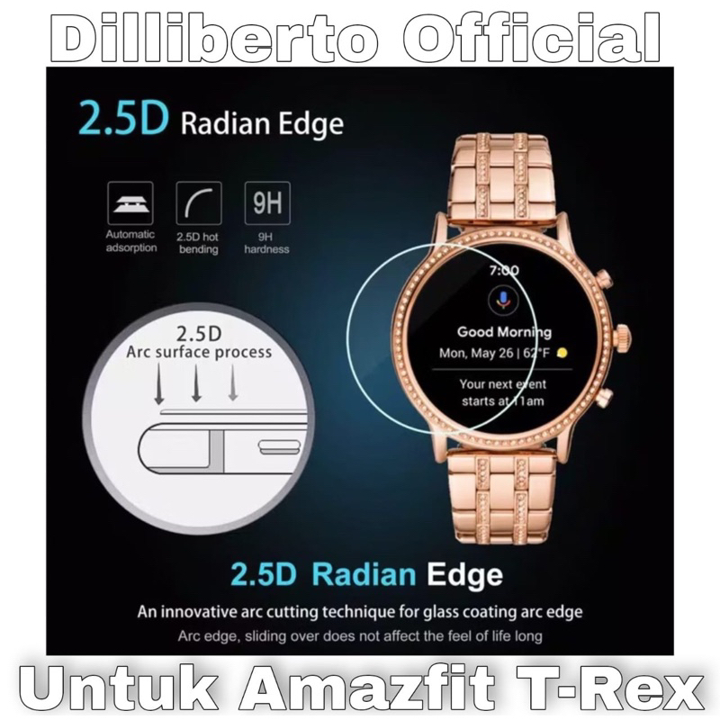 Anti gores Untuk Amazfit T- Rex / T-Rex Pro Tempered Glass