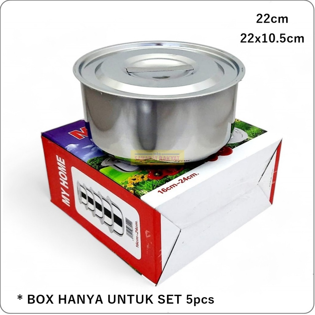 Panci Kuah/Panci Rebus Panci Stainless My Home 22cm