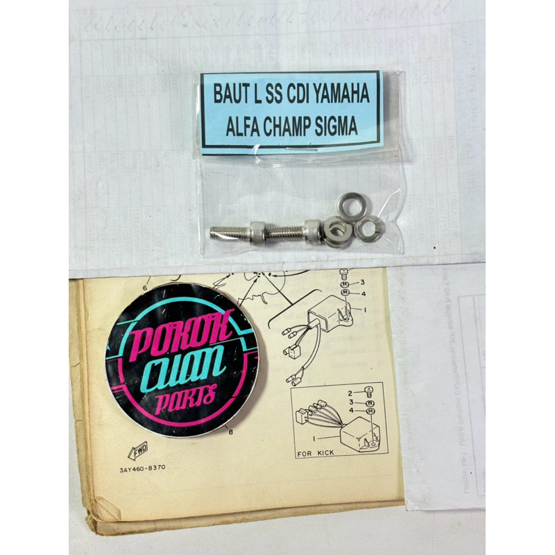 Baut L stainless CDI Yamaha ALFA CHAMP SIGMA