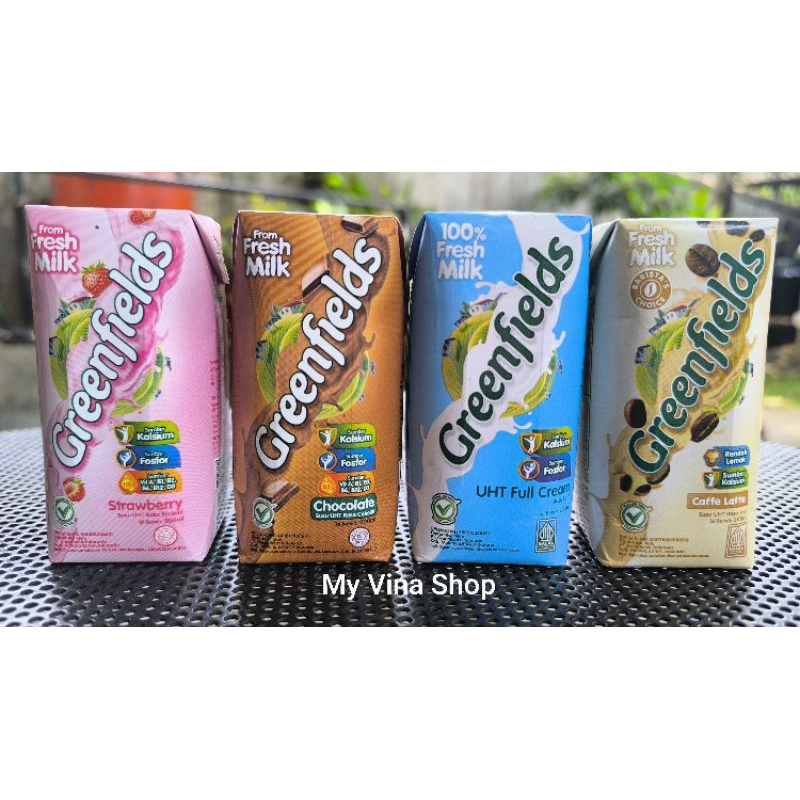 

DA GREENFIELDS 200 ml KARTONAN / Susu UHT Greenfields 200 ml isi 32 pcs