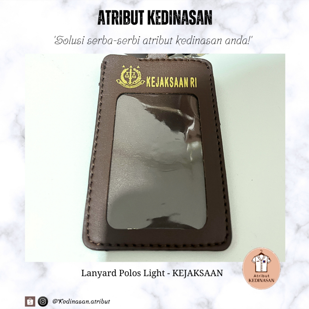 

Lanyard Kejaksaan Custom - Tempat ID Card Kulit Kejaksaan