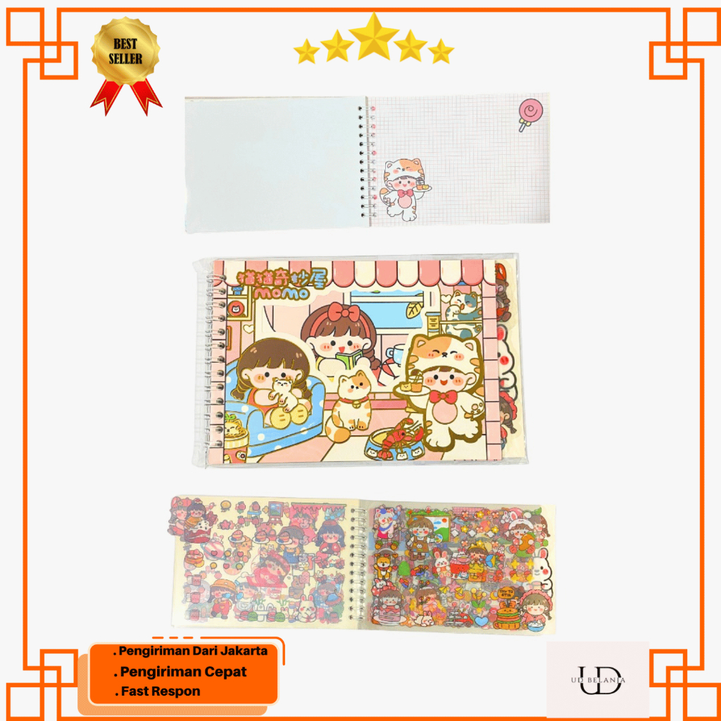

UD Stiker Momo Book Korea Karakter Yang Lucu-Lucu