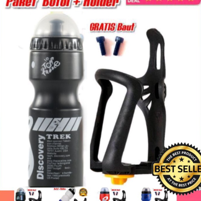 Promo Botol Minum Sepeda 65ml Dan Holder Botol Sepeda BONUS baut