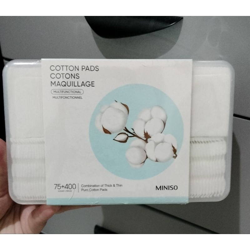 miniso kapas wajah facial cotton pads tebal 75pcs+400pcs tipis pembersih makeup masker