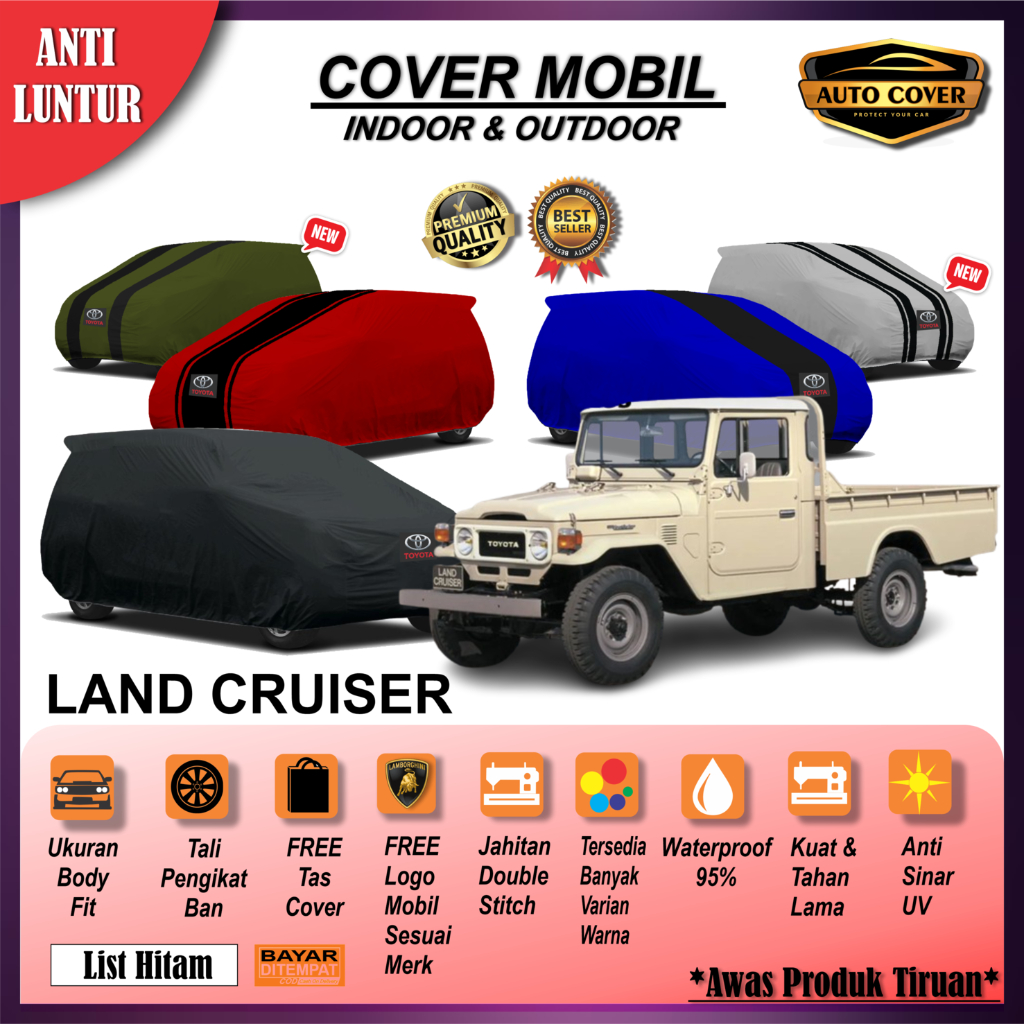 Cover Mobil Land Cruiser / Sarung Mobil Land Cruiser / Selimut Mantel Mobil Land Cruiser Waterproof