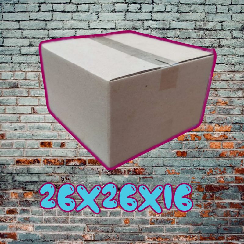 

kardus packing UK 26x26x16 kardus kecil kardus besar