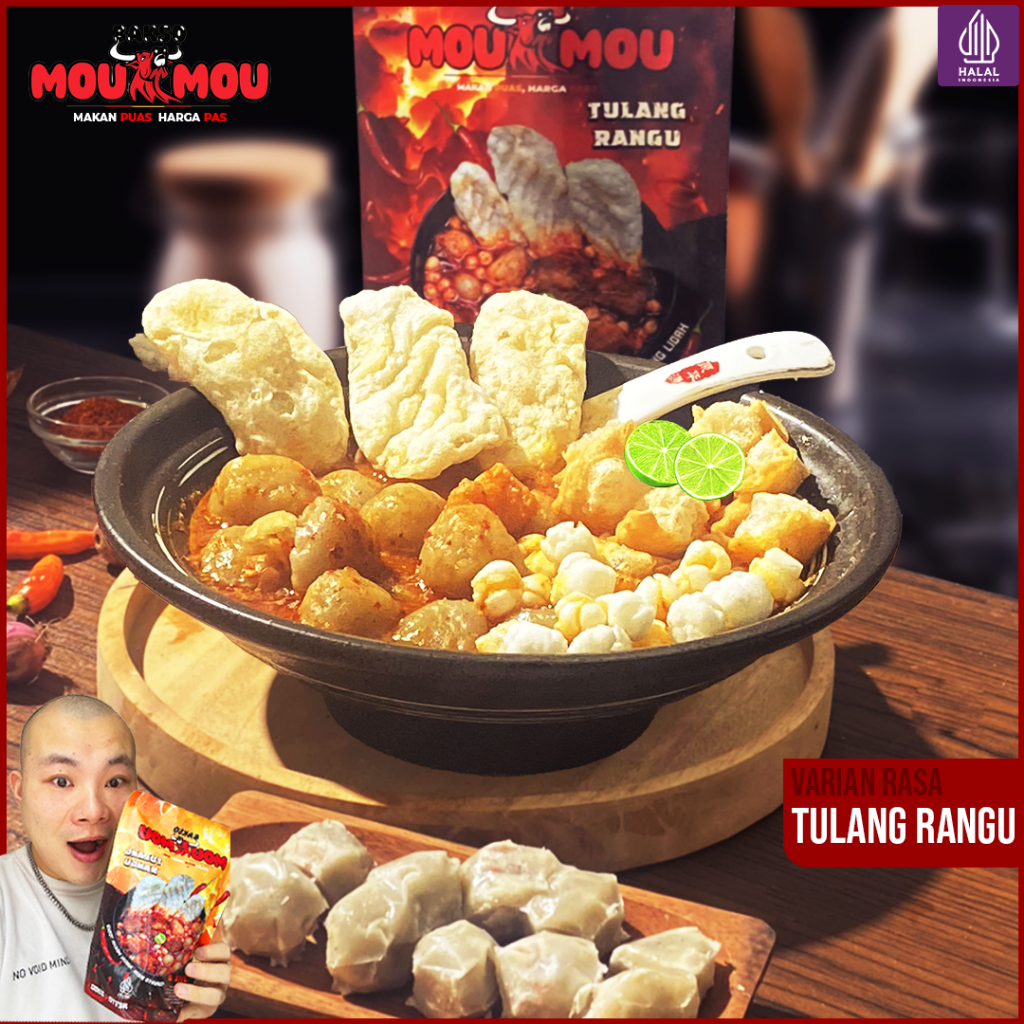 

Bakso MouMou Baso Aci Tulang Rangu Varian Pedas Level 2 Level 5 Boci Halal Makanan Frozen Murah Premium