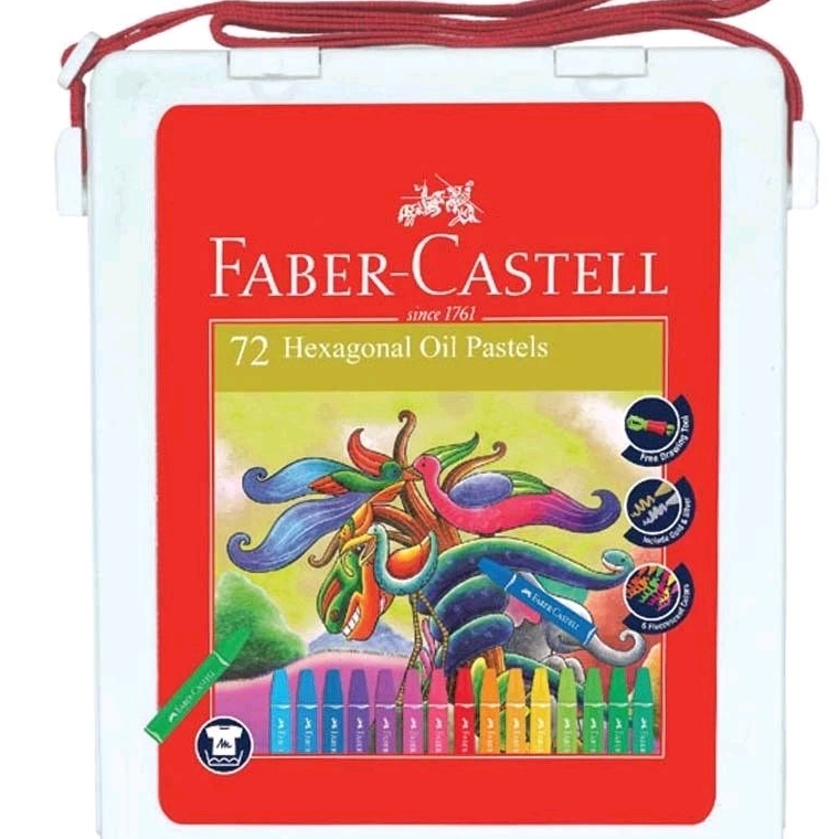 

Faber Castell Crayon Faber Castell Hexagonal Oil Pastel Isi 72 Warna Original