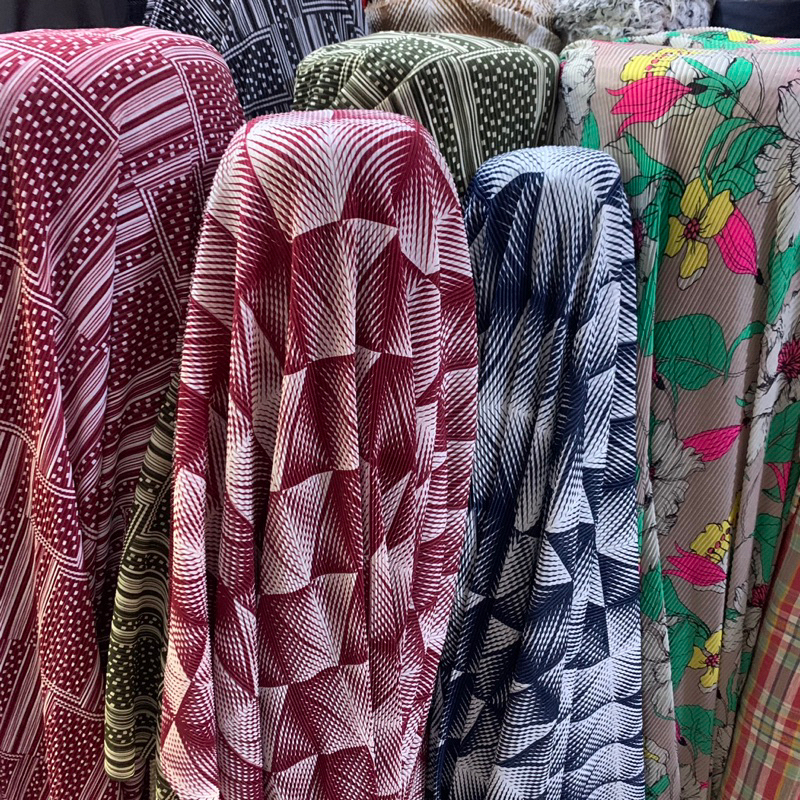 kain plisket zara crepe - kain plisket tebal - kain silk plisket - kain plisket premium - kain plisk