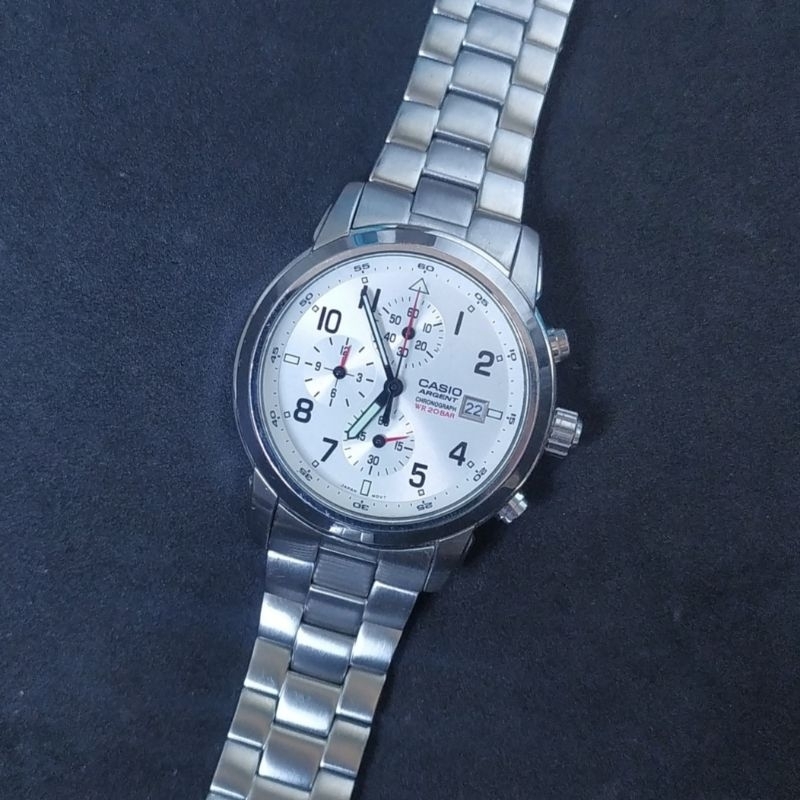 CASIO ARGENT ARG - 501 CHRONOGRAPH