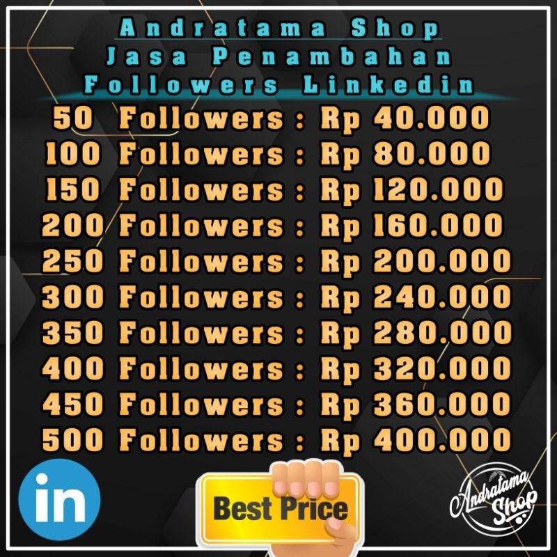 50 Followers Linkedin | Jasa tambah Followers Linkedin | FOLLOWERS LINKEDIN PROFILE PAGE ATAU COMPAN
