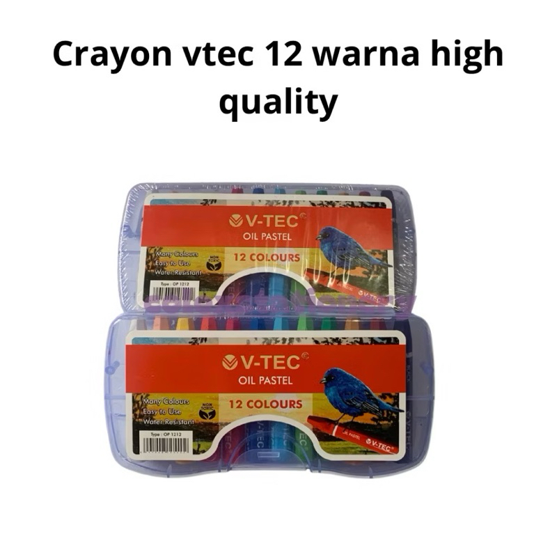 

Crayon Oil Pastel Isi 12 Warna / Crayon Anak Tidak Mudah Patah High Quality Original Vtec
