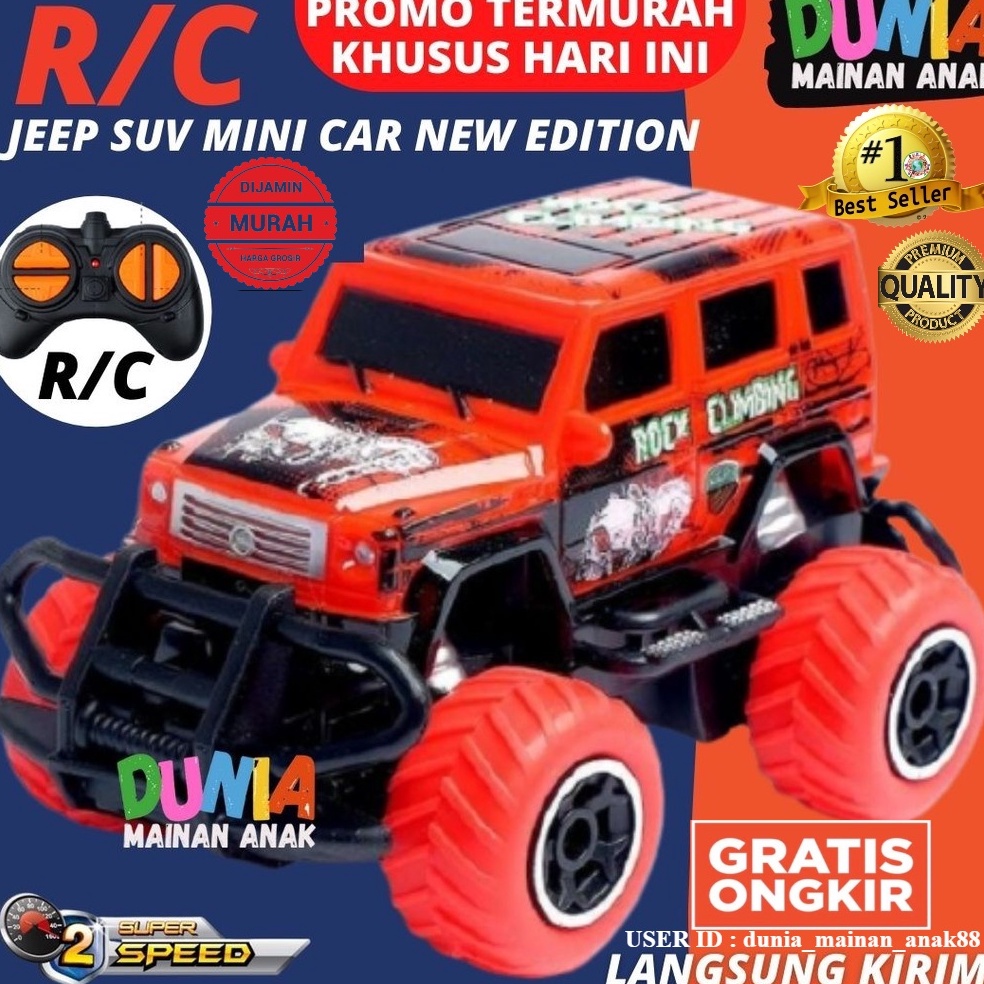 Produk Keren BISA COD Mainan Mobil Remot Kontrol  RC Offroad  Rock Crawler Mobil Jeep Remote Control