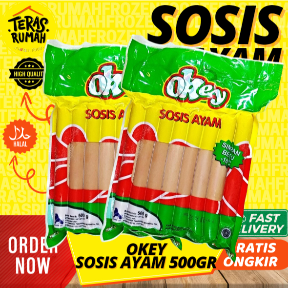 

OKEY SOSIS AYAM 500GR COKLAT/PUTIH