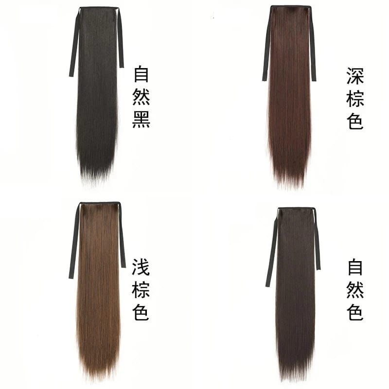 {Ym} Ikat Rambut Palsu Model Lurus Panjang 45Cm Rambut Palsu Ekor Kuda / Rambut Palsu Panjang