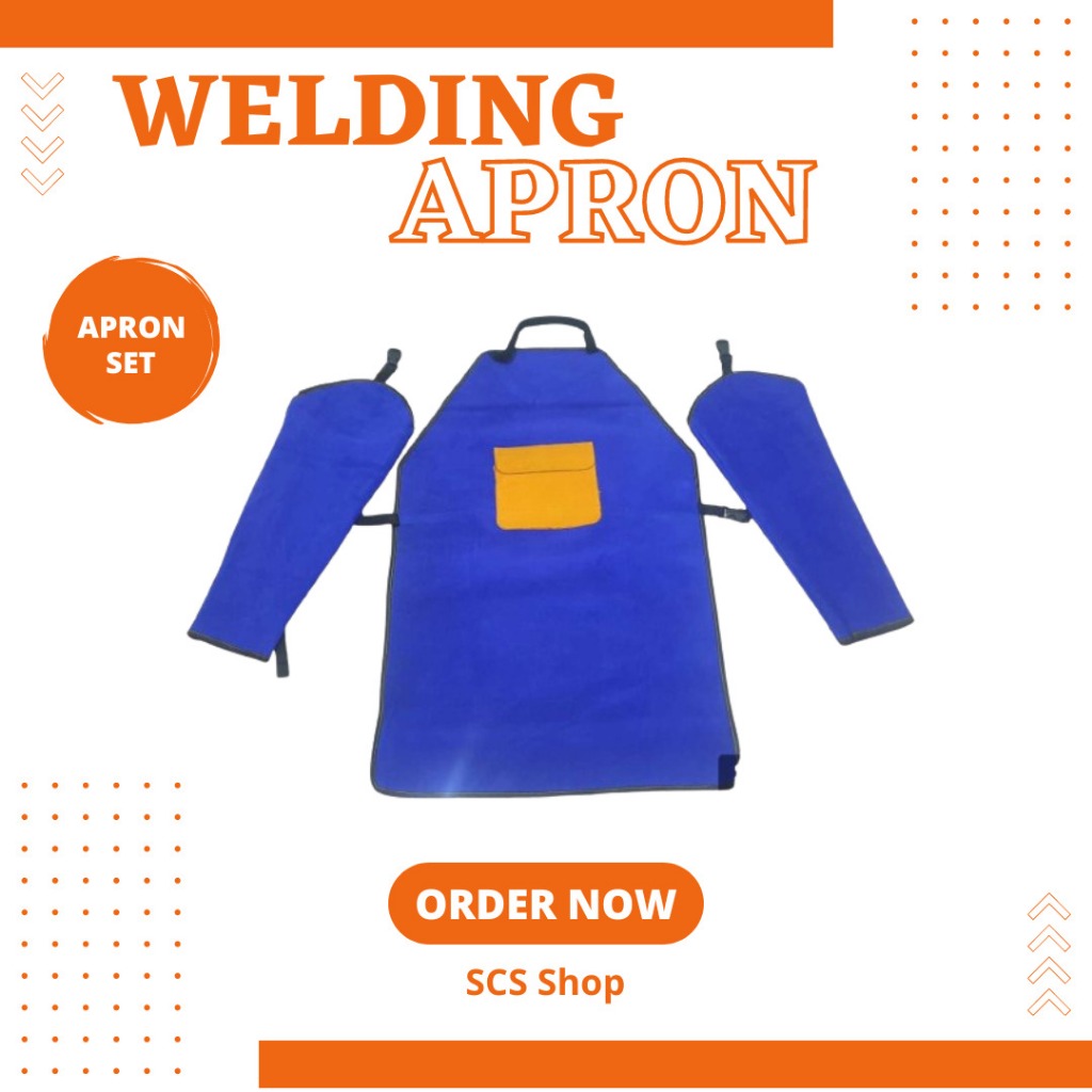 BAJU SAFETY LAS / APRON LENGAN LAS / CELEMEK LAS KULIT