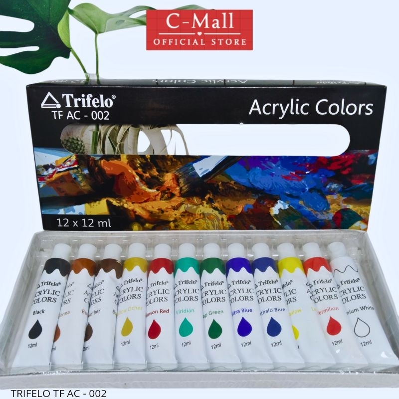 

C-Mall Acrylic Trifelo 12x12ml /Cat Akrilik Trifelo 12x12ml