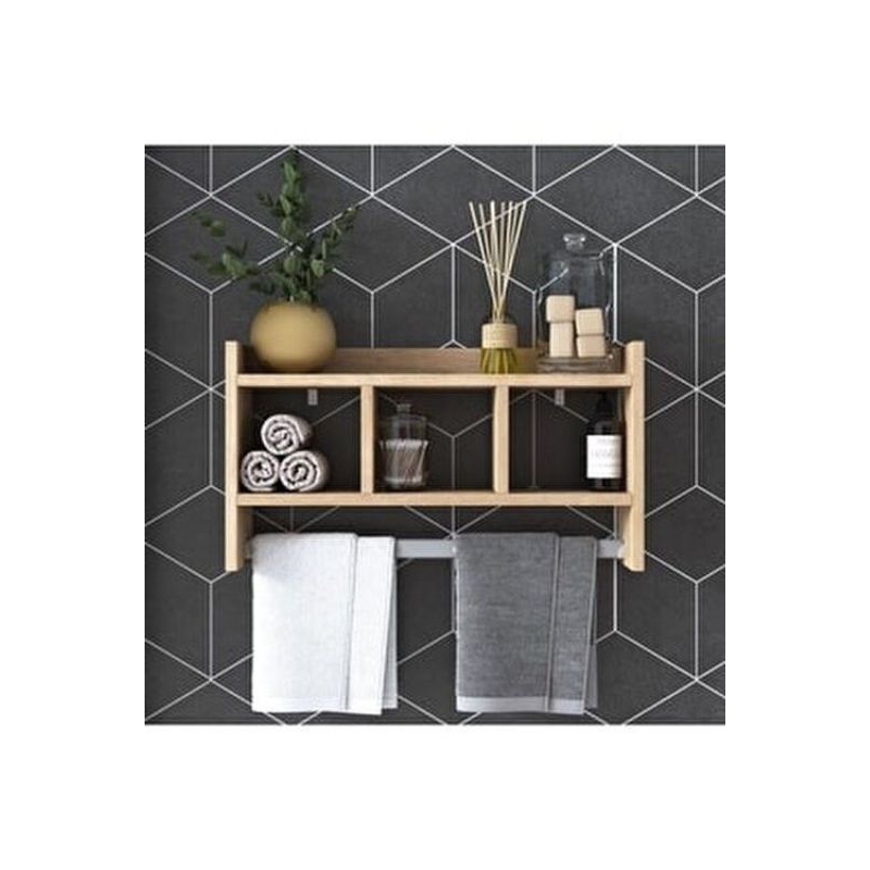 rak handuk, rak kamar mandi ,rak kayu Aesthetic