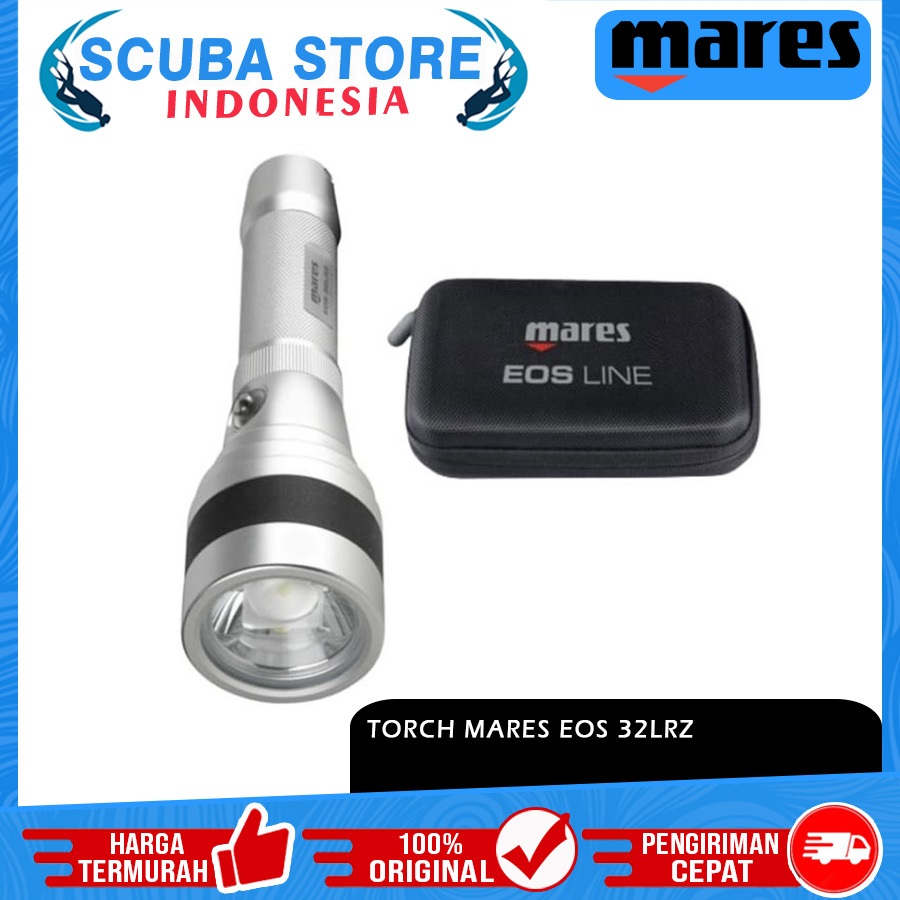 Torch Light Mares EOS 32LRZ 3200 lumens Senter Selam Underwater Waterproof Scuba Diving Freedive Fre