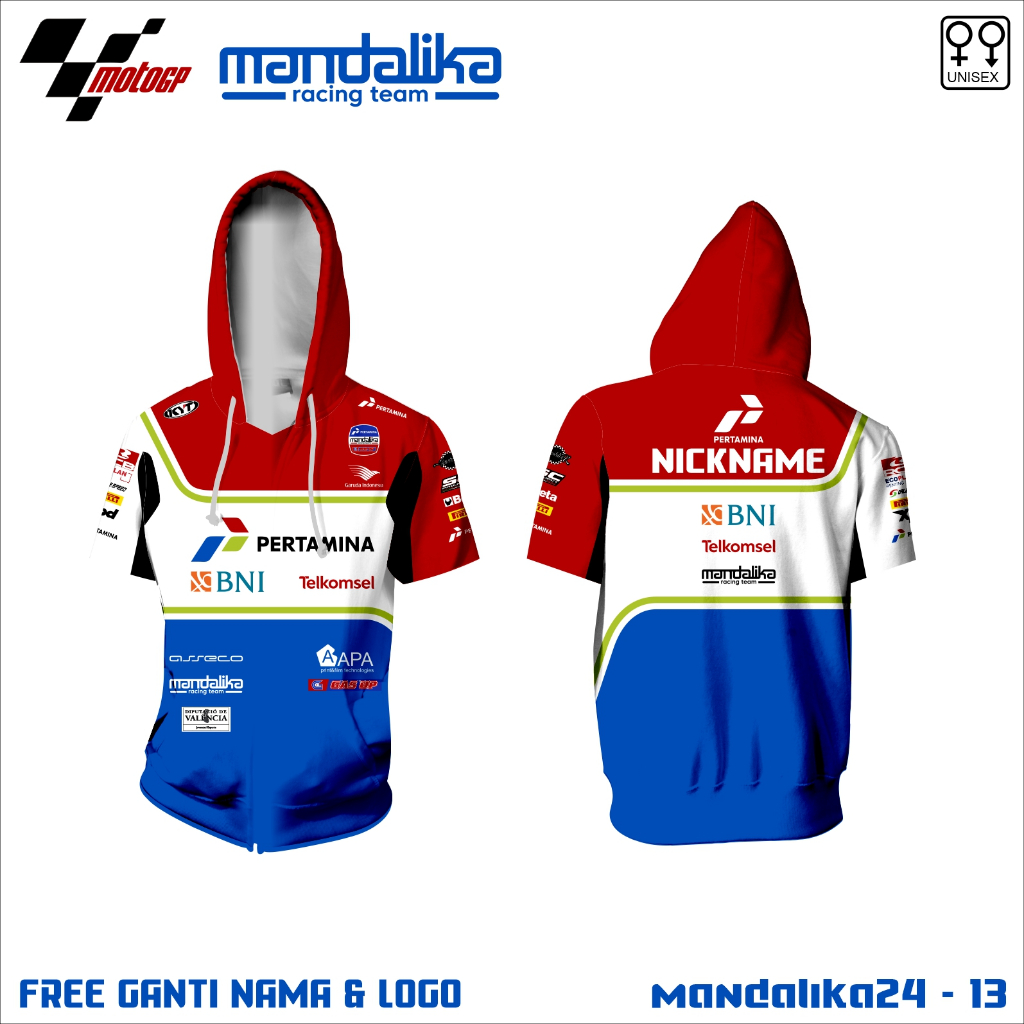Hoodie baju motogp mandalika gas up jersey kaos pertamina