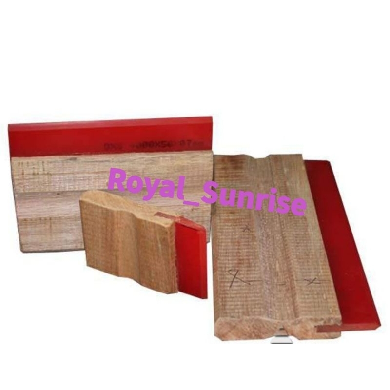 Gagang rakel + Karet Rakel orange lancip 85A basis minyak &air