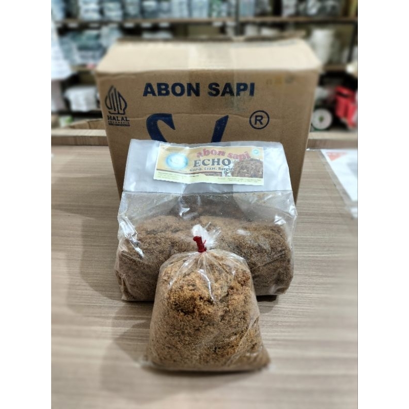 

Abon Sapi Merk Echo (250gr)