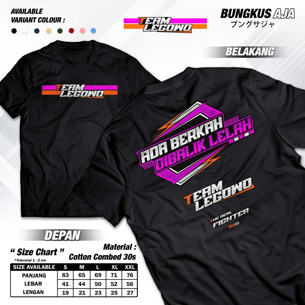 Kaos Ada Berkah Dibalik Lelah Team Legowo Fighter Baju Distro Kata Kata Viral Cotton Combed 30s Bung