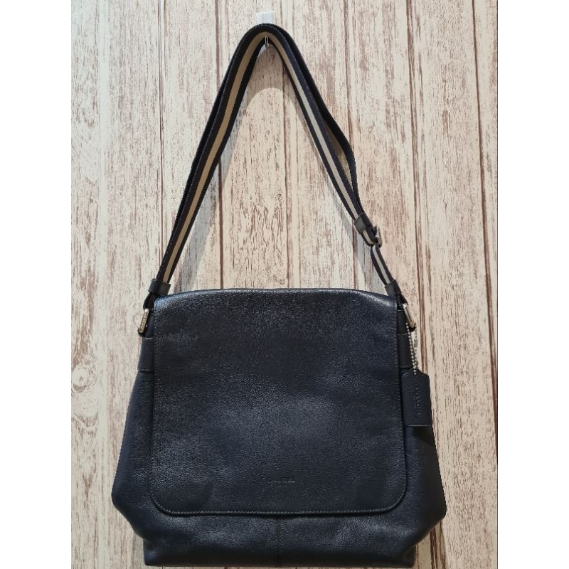 PRELOVED TAS COACH PRIA LEATHER WARNA NAVY ADA MINUS