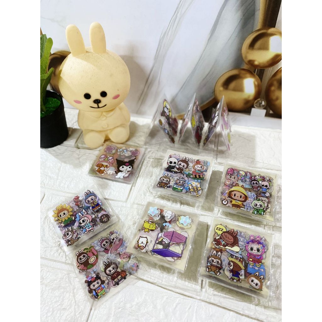 

STIKER KARAKTER ANAK KUROMI DAN LABUBU STIKER ,AINAN GEMAS