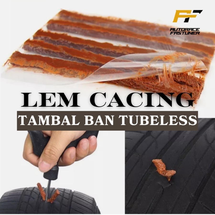 Refill Isi Ulang Karet Tambal Ban Tubles Lem Cacing Ban Tubeless Mobil Motor
