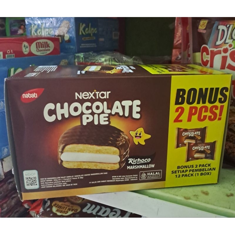 

Nextar Chocolate Pie 28 gr isi 12 + 2