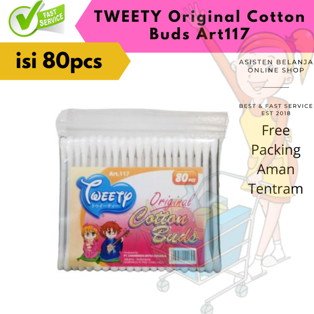 Cotton Buds Tweety original art. 117 Spiral is 80pcs