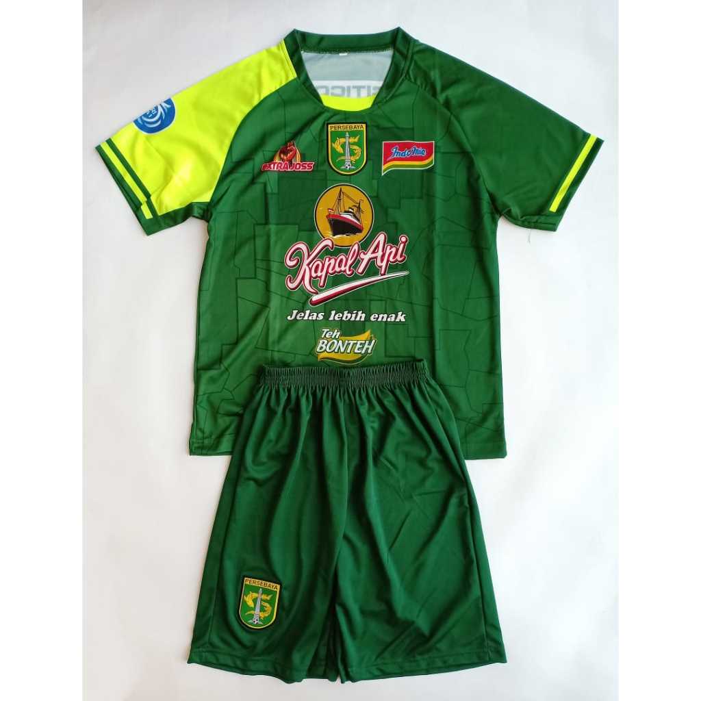 gratis custom nama nomor  jersey bola persebaya surabaya hitam auri sport usia 7-15thn