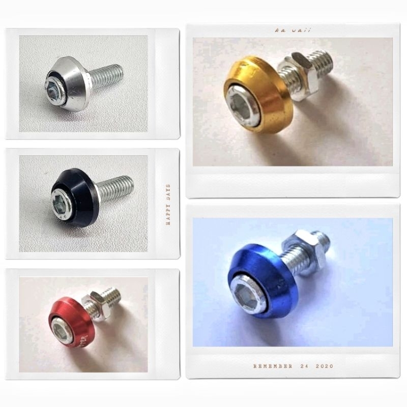Baut L + monel ring cnc warna (baut plat, bodi,visor dll)