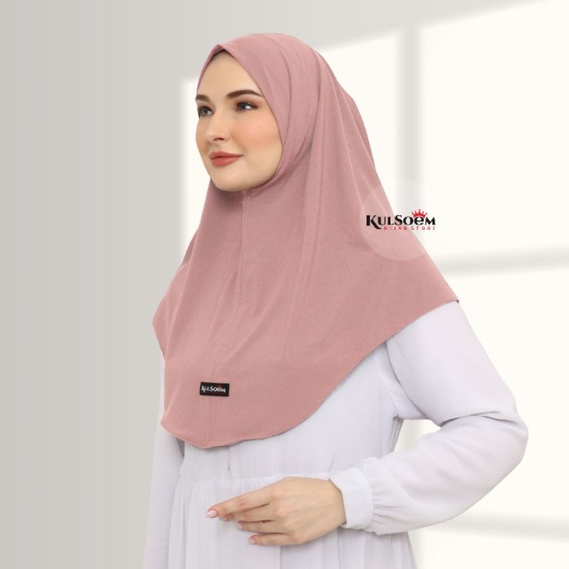 Kulsoem - Hijab Instan HANA Bergo Non Pet size M - Jersey - Hijab Premium