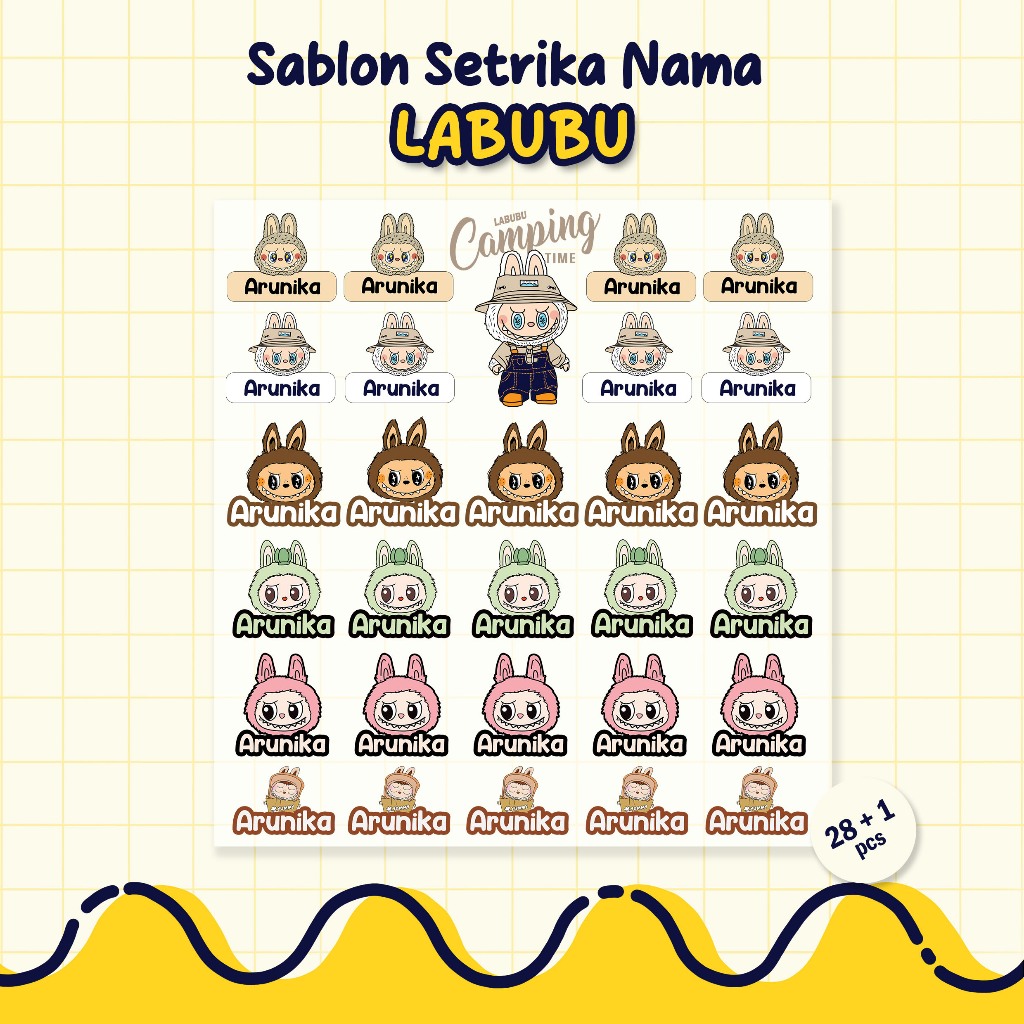 

Sablon Setrika Nama, Sablon DTF Nama, Tema Labubu by Sablon Nama