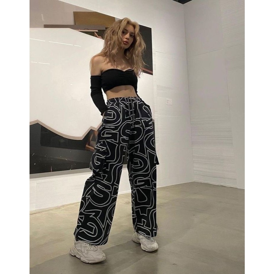 BAGGY PANTS DANCE Y2KCELANA PANJANG SNSB PRIA WANITA  SWEATPANTS  KOREAN STYLECELANA PANJANG DANCE F