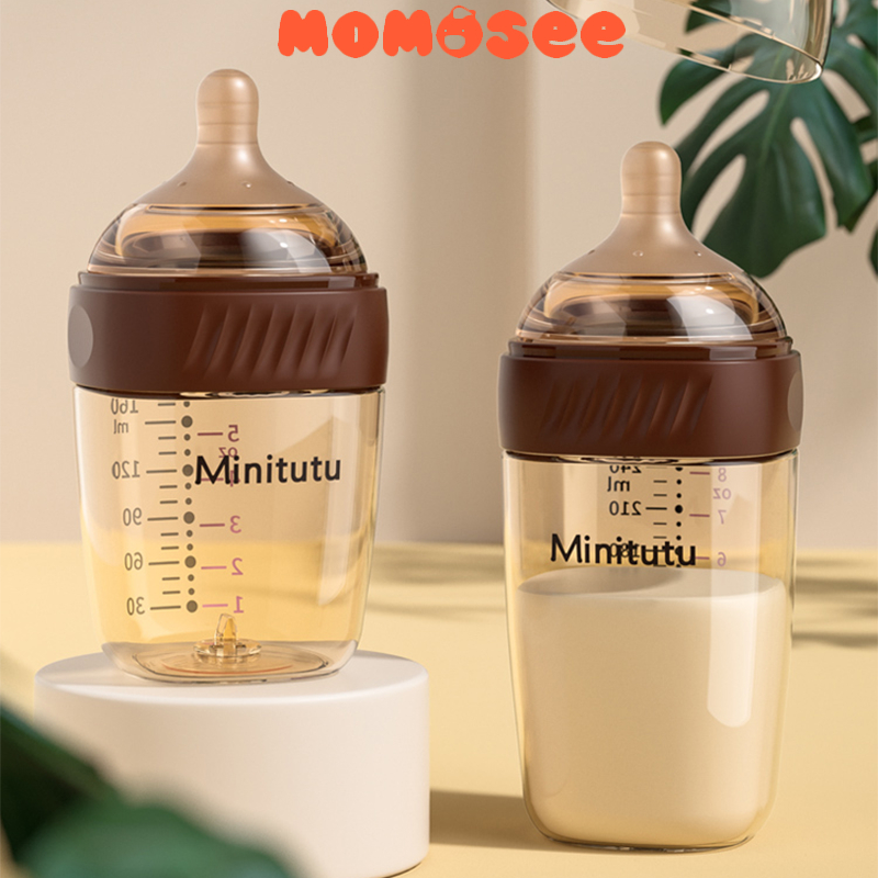 Momosee Botol Susu Bayi PPSU Botol Susu Anti Kembung BPA Free Botol Susu Bayi Anti Tumpah BB26