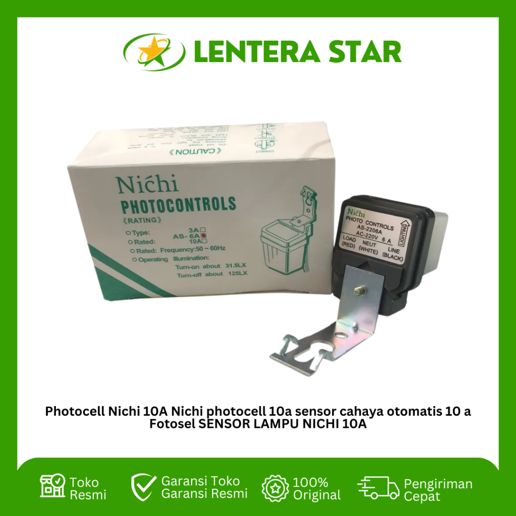 Photocell Nichi 10A Nichi photocell 10a sensor cahaya otomatis 10 a Fotosel SENSOR LAMPU NICHI 10A