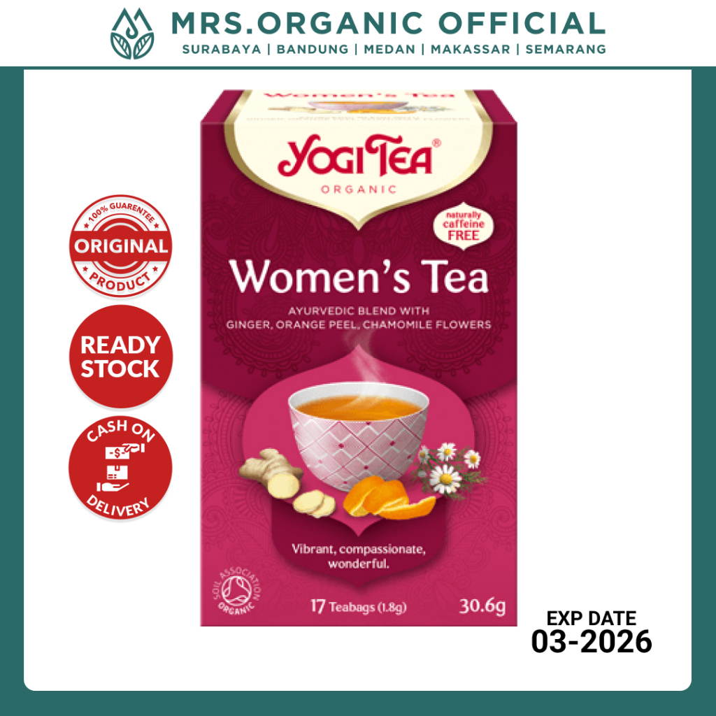 

Teh Herbal Kesehatan Imun Wanita Organik YOGI TEA Organic Women's Tea 30.6gr - Minuman Sehat