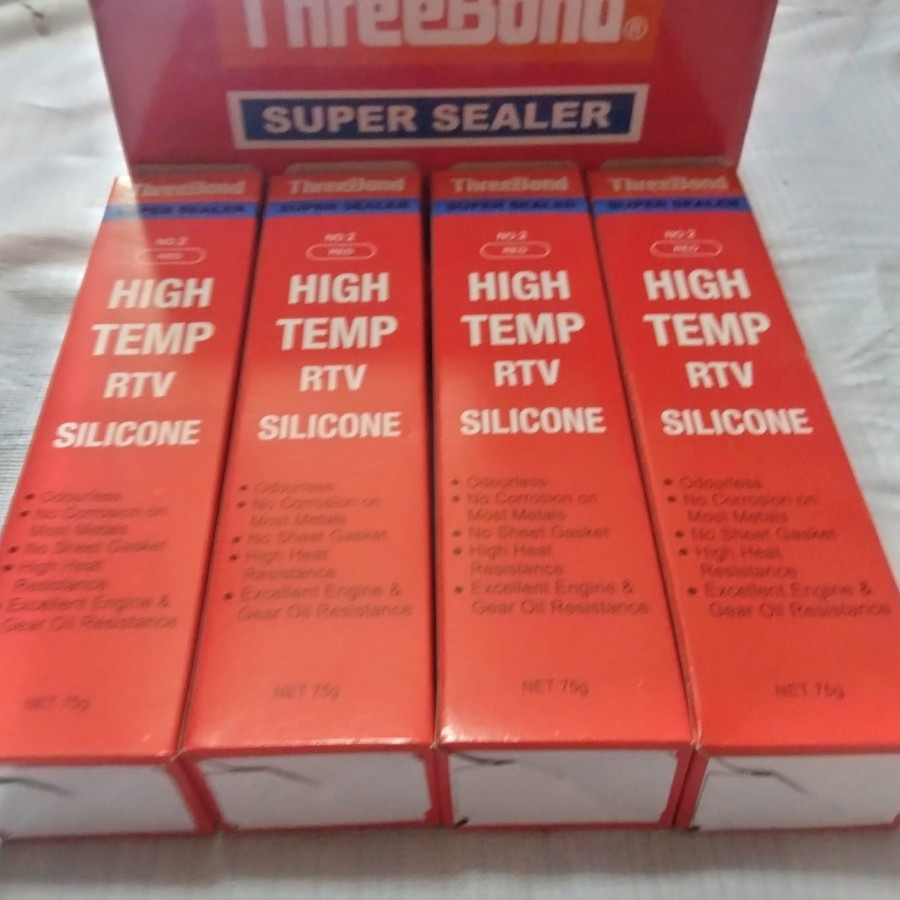 Sealer / Sealant / Lem Silikon / Silicone RTV Tribon / Threebond Merah 75 gr