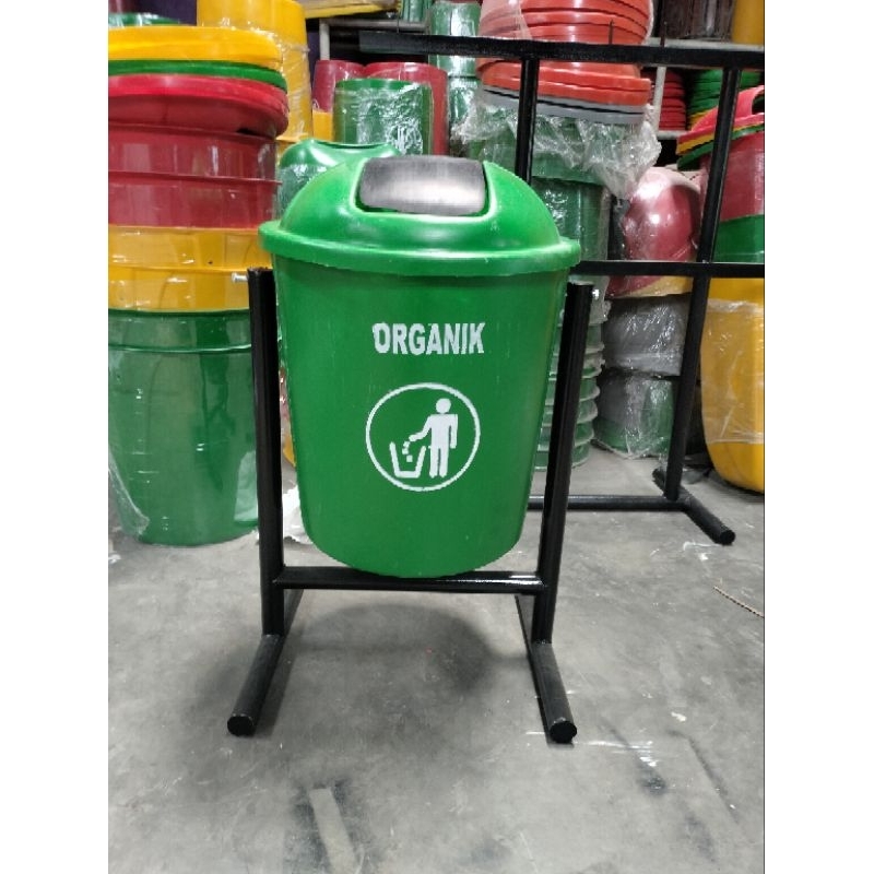 tempat sampah/tong sampah fiberglass singgel