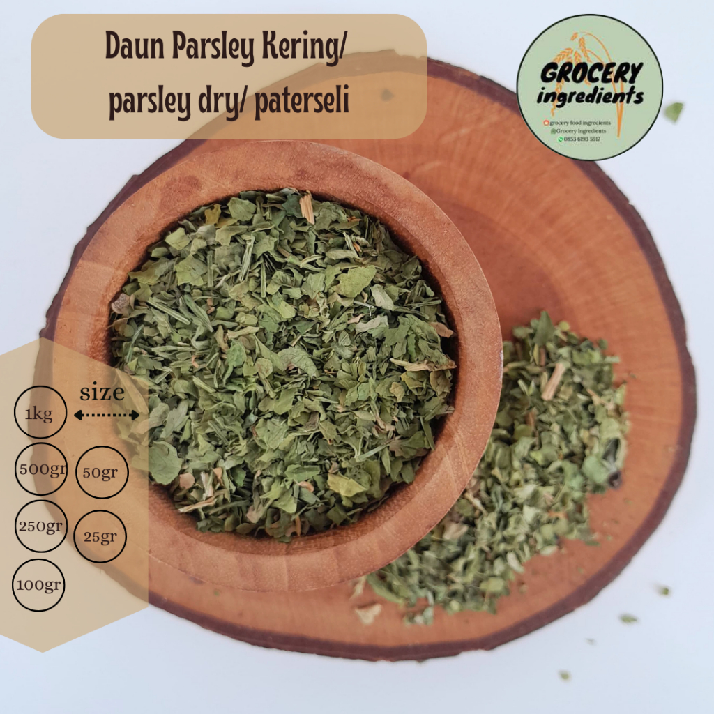 

Daun Parsley Kering 100gram / parsley dry/ paterseli