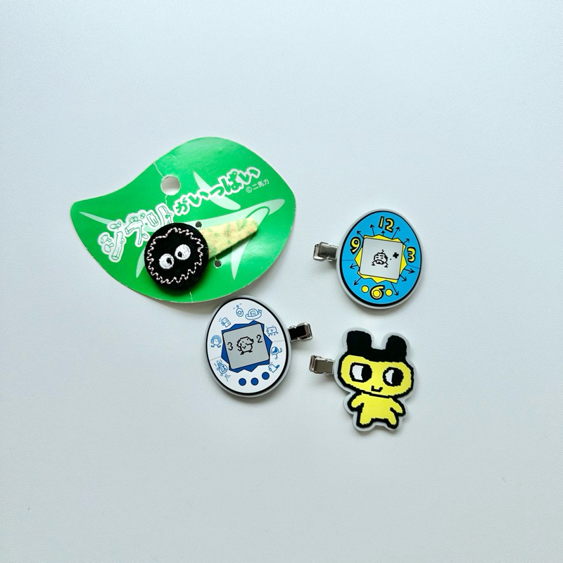 hair clip tamagotchi, ghibli original | jepit rambut anak dewasa japanese trinkets food gotochi trin